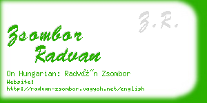 zsombor radvan business card